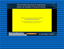 Tablet Screenshot of cepre.uni.edu.pe